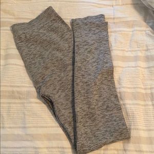 Gray and black leggings